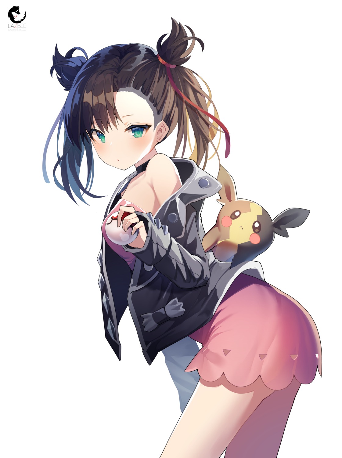dress, lazbee, mary_(pokemon), no_bra, pokemon, pokemon_swsh