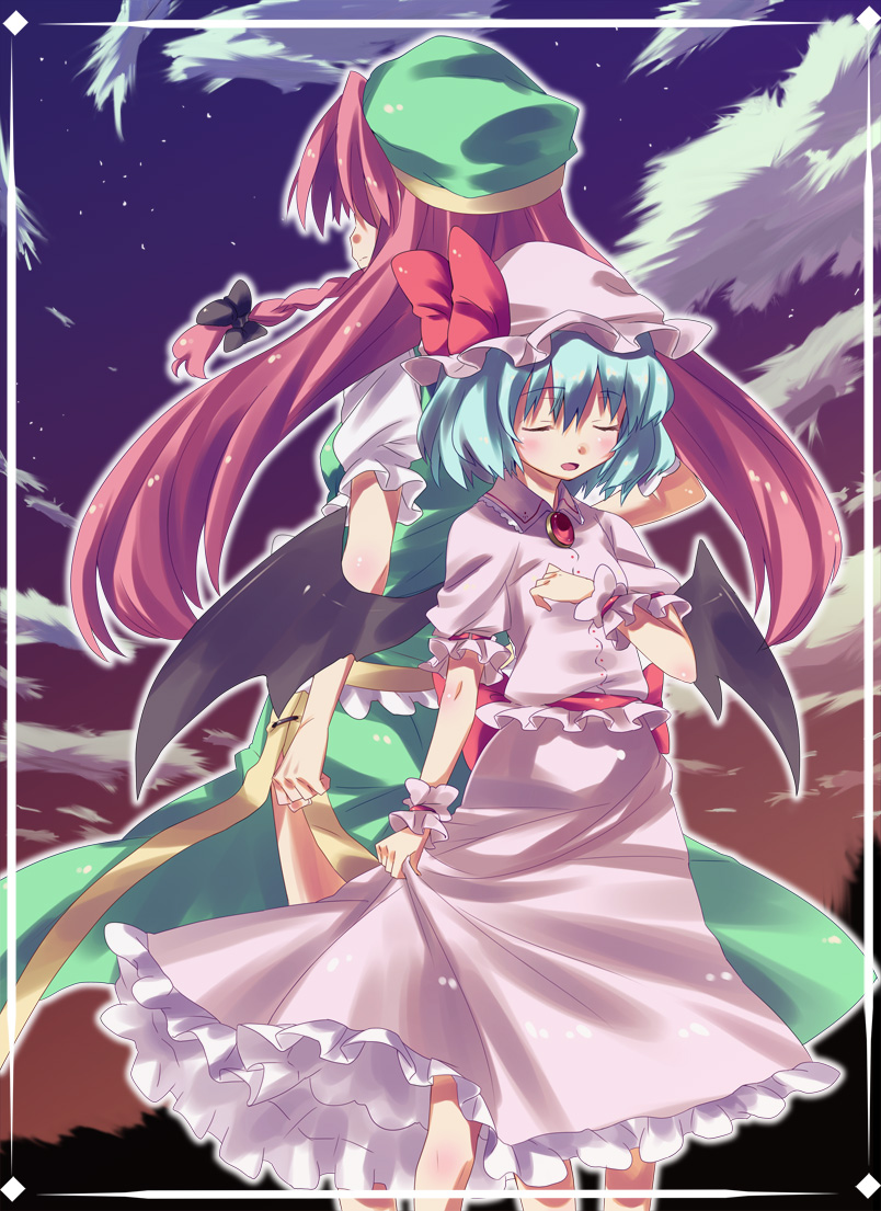 hong_meiling, remilia_scarlet, subachi, touhou