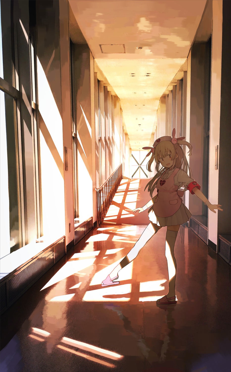 f-fuu, indie_virtual_youtuber, natori_sana, nurse, thighhighs