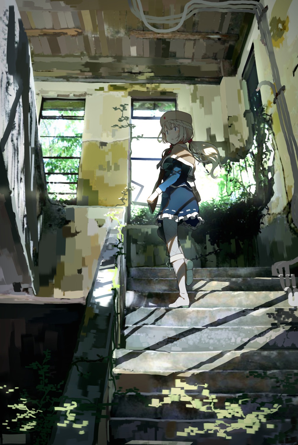 f-fuu, girls_frontline, pantyhose, ppsh-41_(girls_frontline), uniform