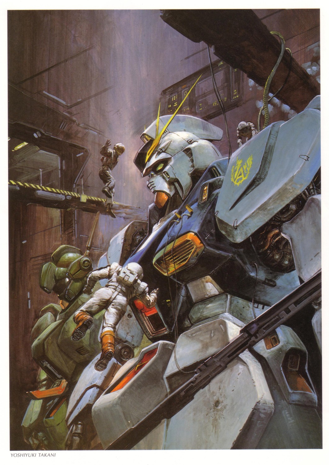 char's_counterattack, gundam, jegan, mecha, nu_gundam, rx-93, takani_yoshiyuki