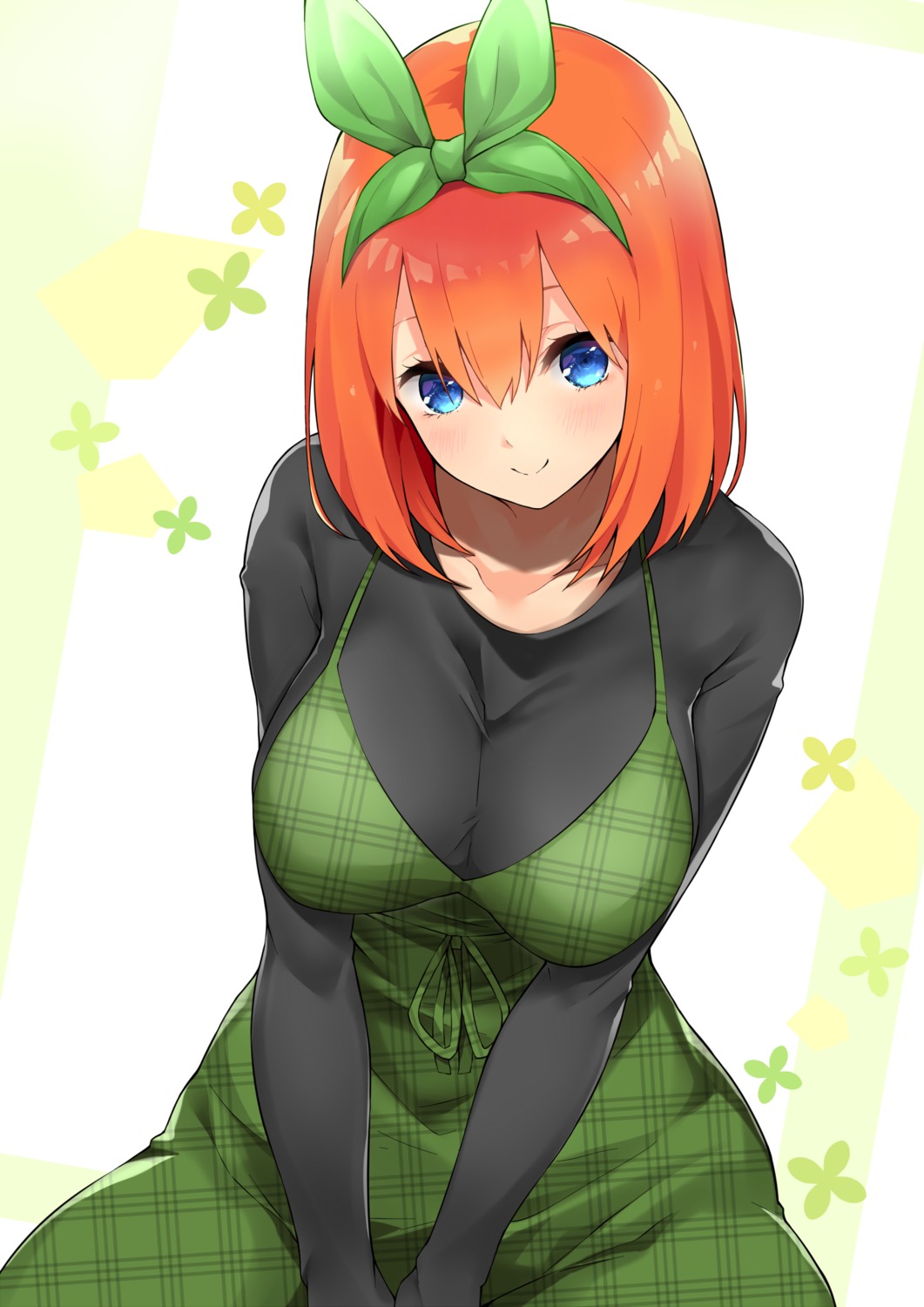 5-toubun_no_hanayome, breast_hold, dress, jampen, nakano_yotsuba