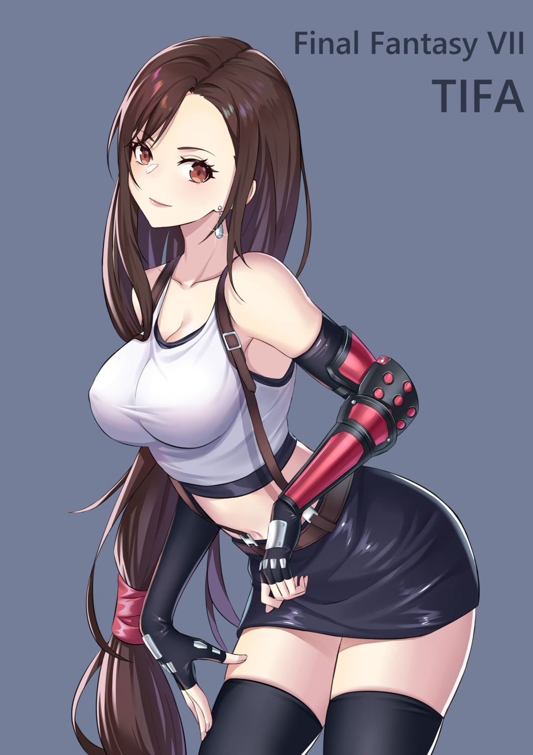 cleavage, final_fantasy, final_fantasy_vii, thighhighs, tifa_lockhart, wan_xing