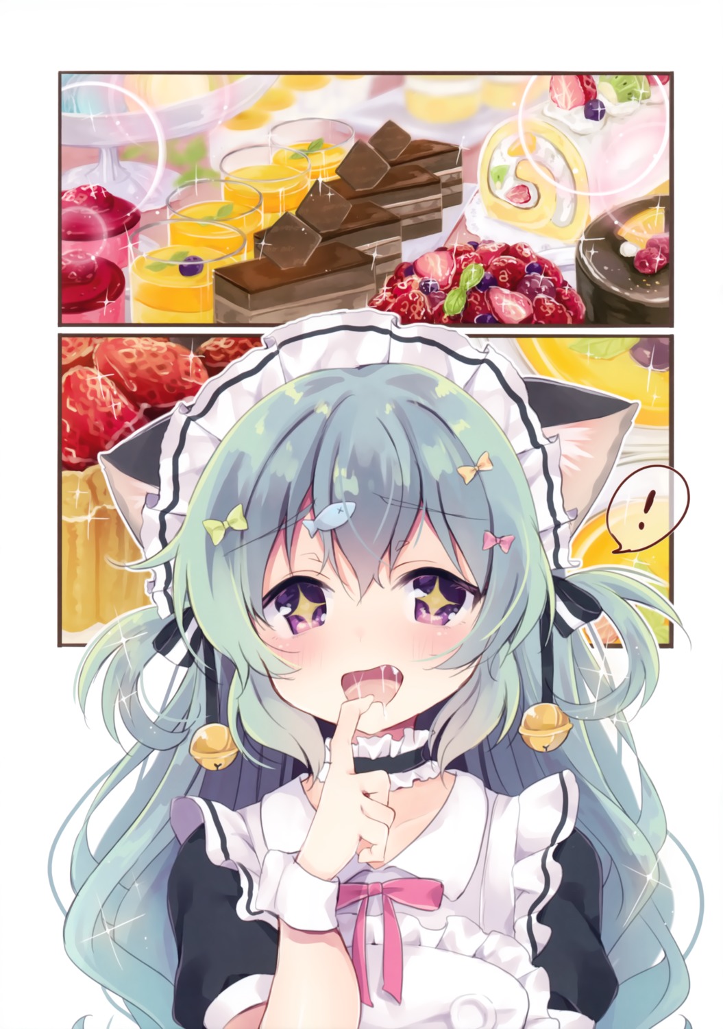 animal_ears, maid, momoirone, nekomimi