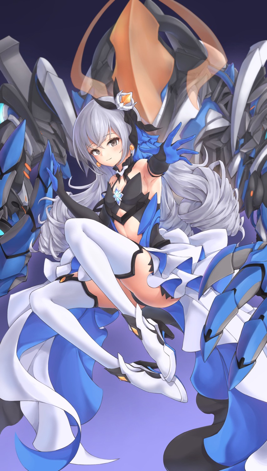 benghuai_xueyuan, bronya_zaychik, heels, honkai_impact, leotard, miso_(b7669726), skirt_lift, thighhighs