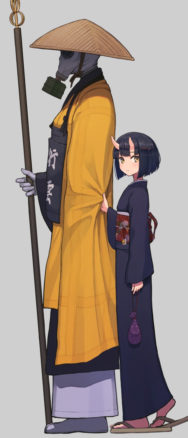 horns, japanese_clothes, wozora, yukata