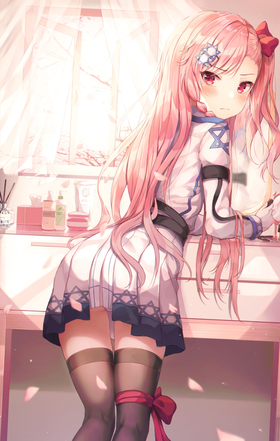 girls_frontline, negev_(girls_frontline), pantsu, thighhighs, uniform, wabbajack