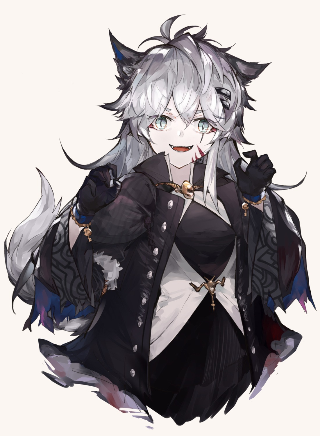 animal_ears, arknights, lappland_(arknights), tail, zairen
