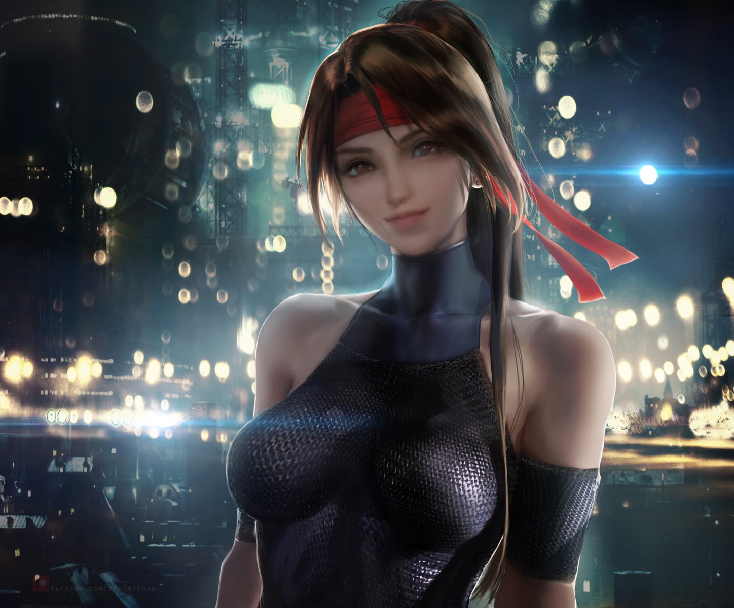 final_fantasy, final_fantasy_vii, jessie_rasberry, sakimichan