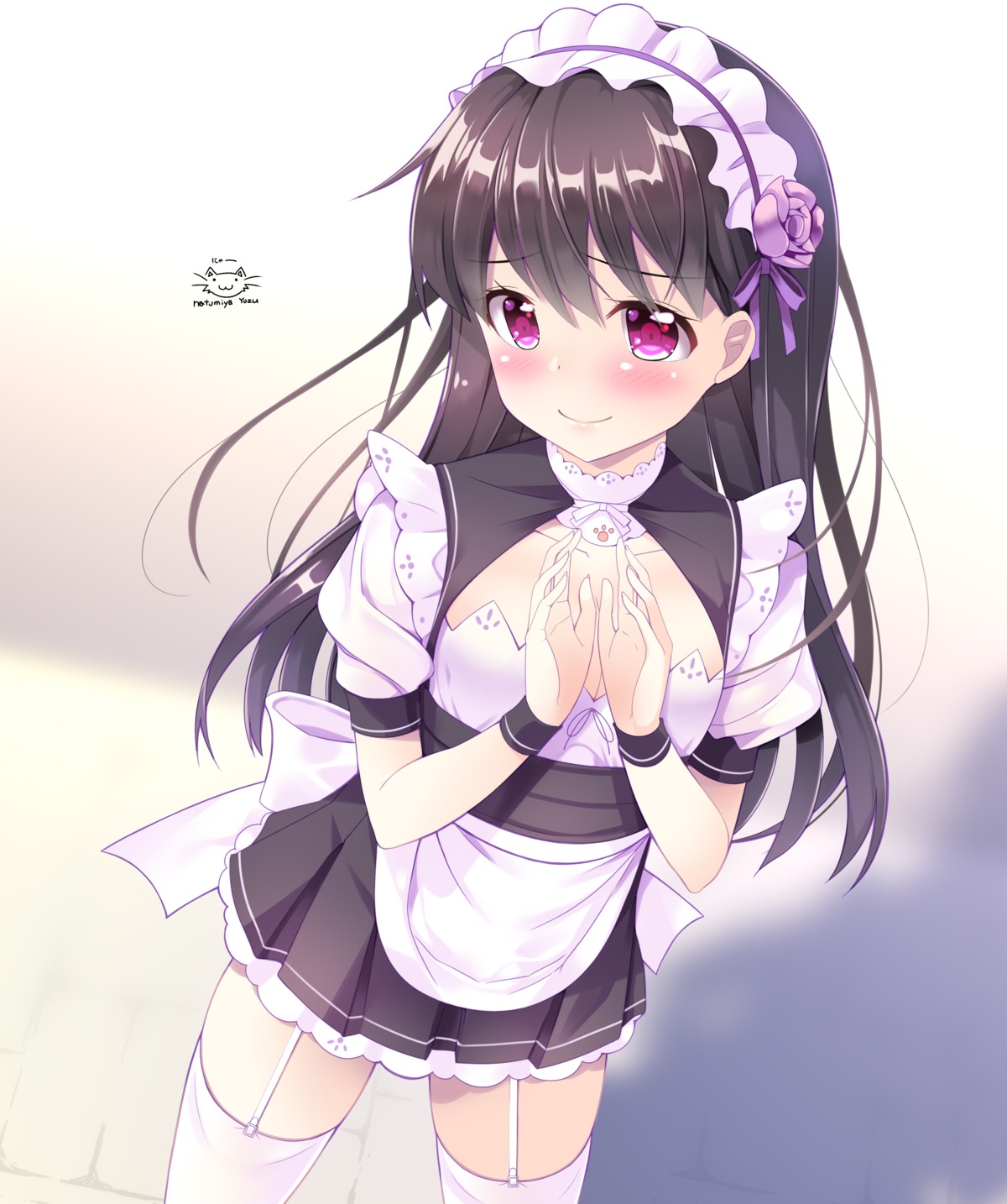 maid, natsumiya_yuzu, stockings, thighhighs