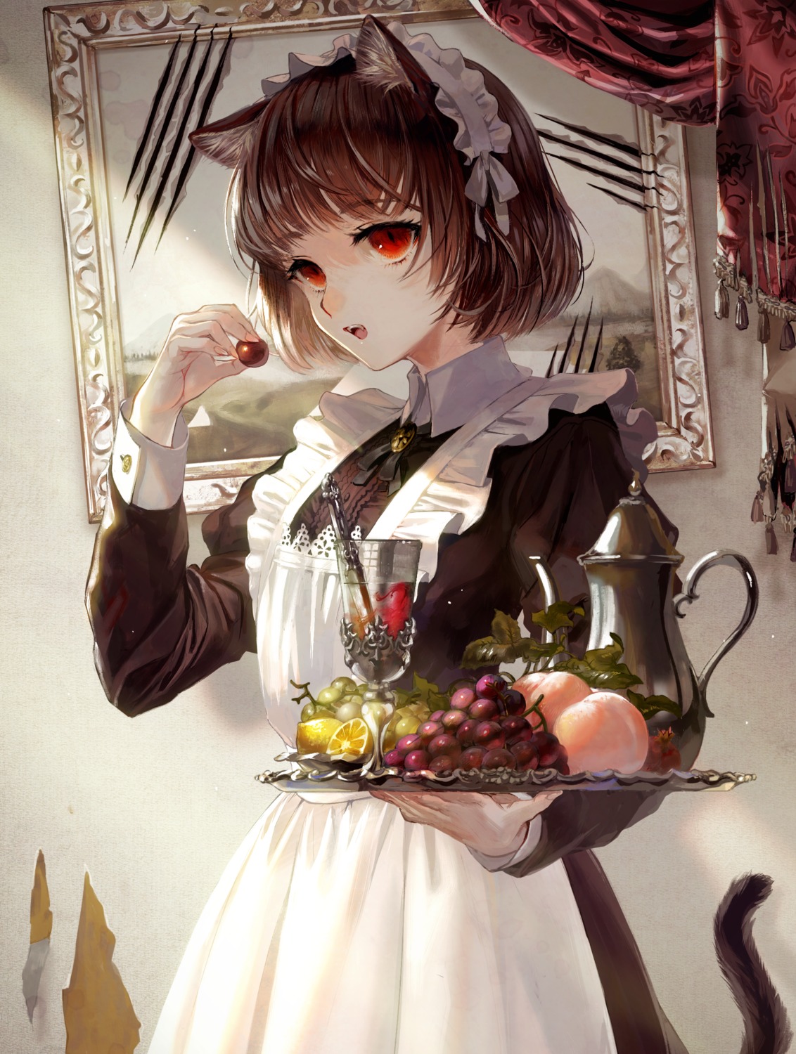 a_la_votre, animal_ears, maid, nekomimi, tail