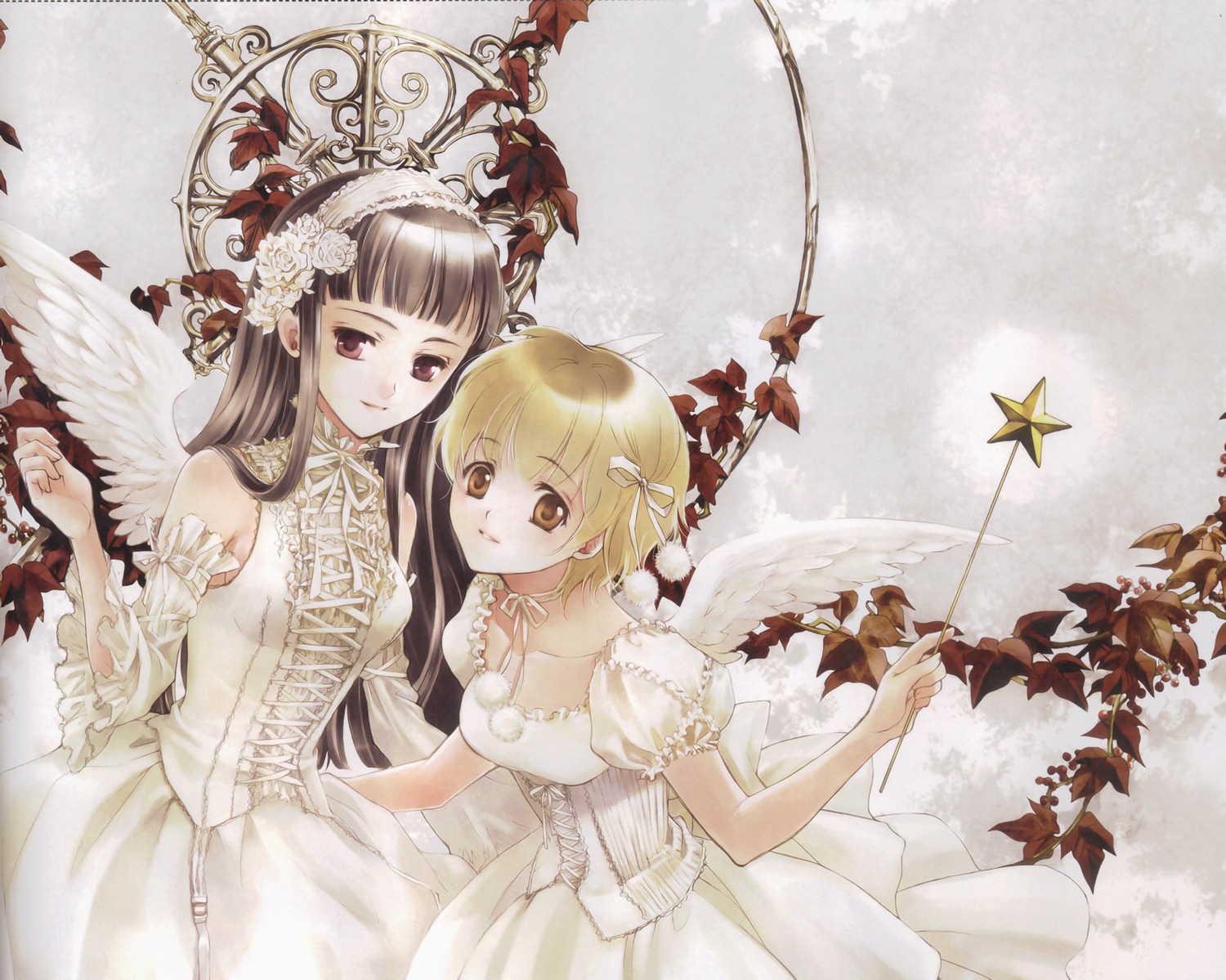 kuramoto_kaya, lolita_fashion, pieces_of_the_world, wallpaper, wings