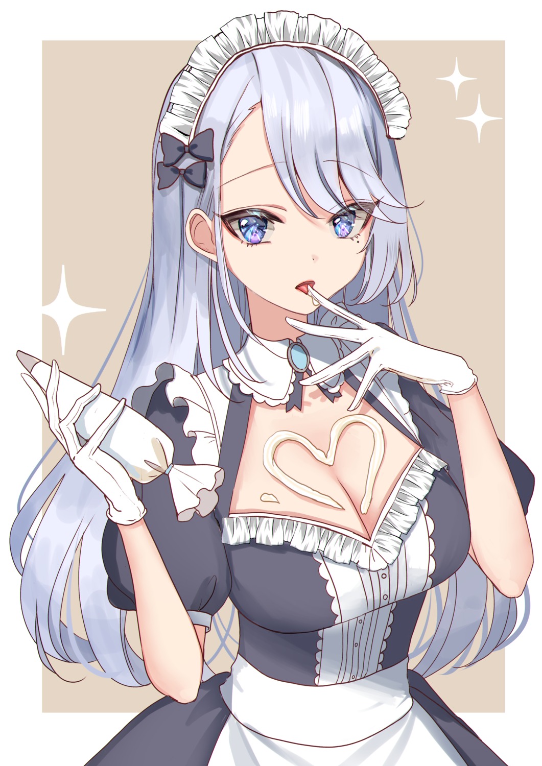 cleavage, cream, maid, rum_raisin_(chihiromakita19)