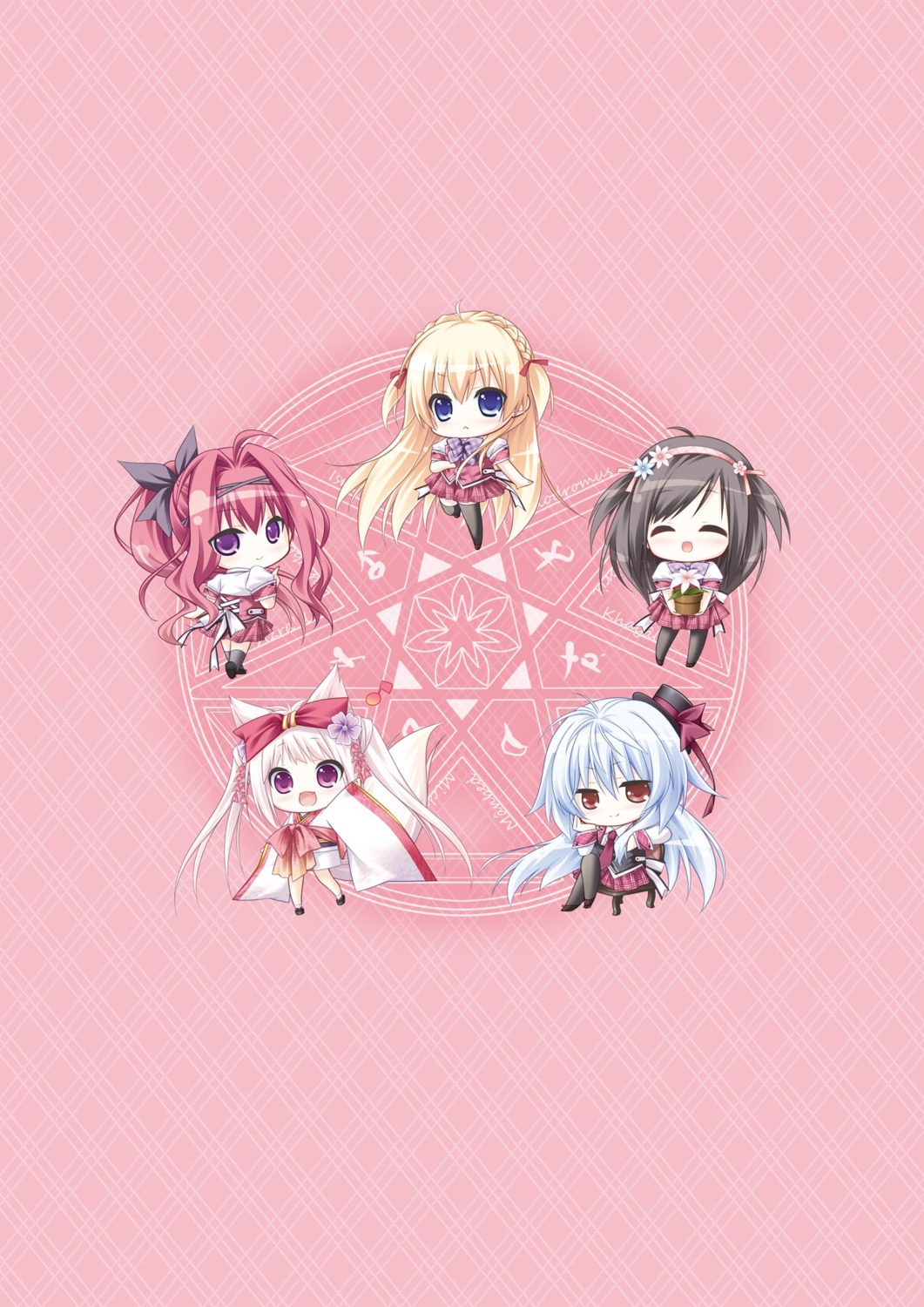 animal_ears, chibana_asuka, chibi, fujisaki_mao, hanairo_heptagram, kimono, kitsune, koishikawa_tamami