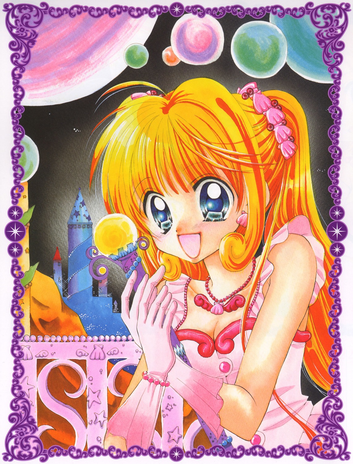 cleavage, dress, hanamori_pink, mermaid_melody_pichi_pichi_pitch, nanami_luchia