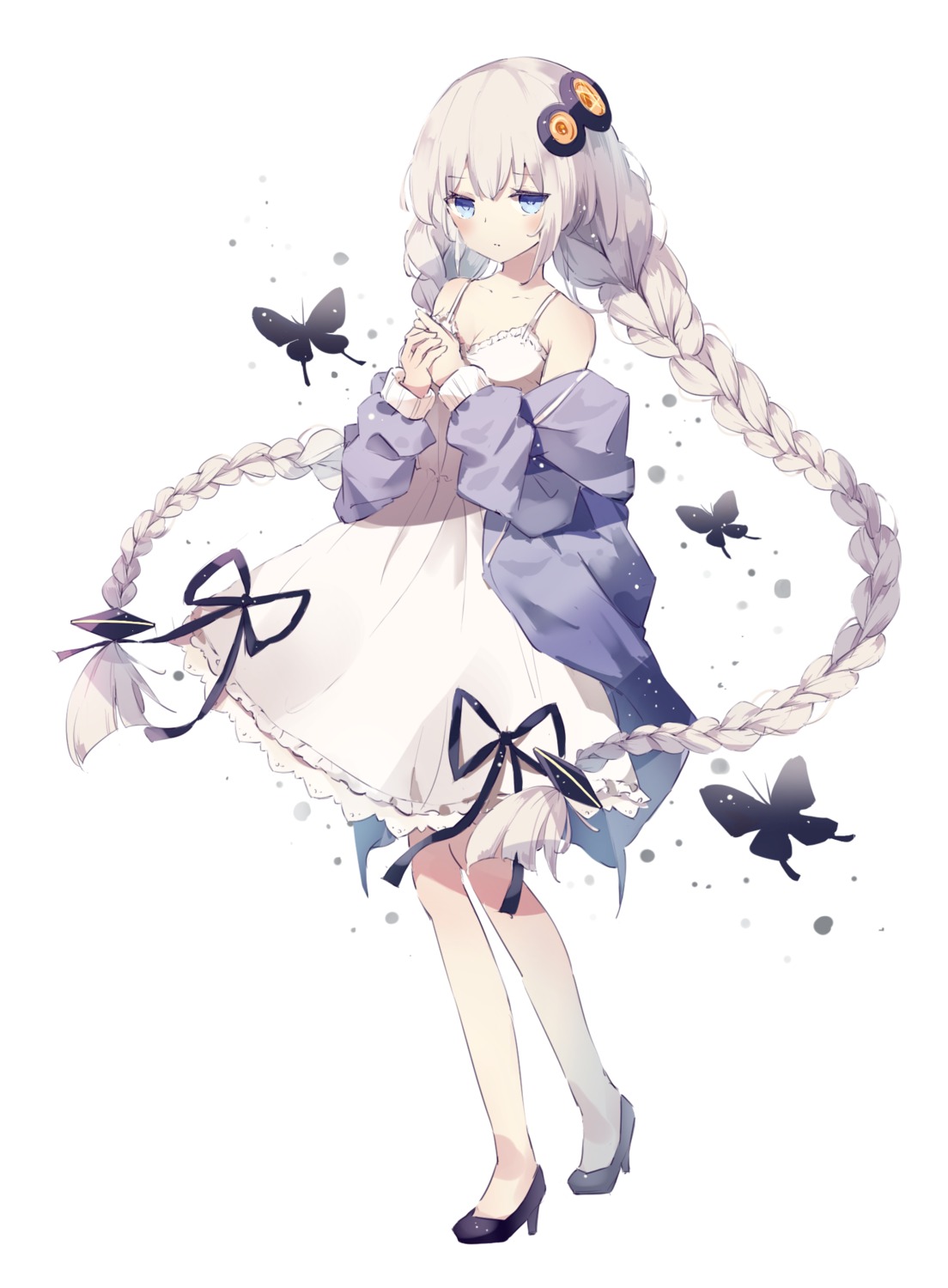cleavage, dress, fujii_shino, heels, kizuna_akari, voiceroid