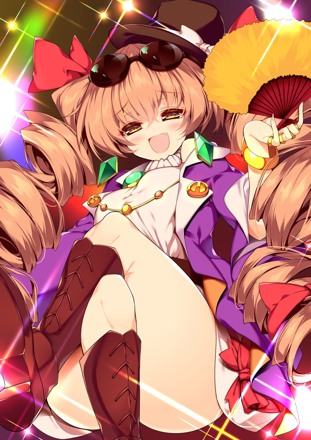 megane, sakurame, skirt_lift, touhou, yorigami_jo'on