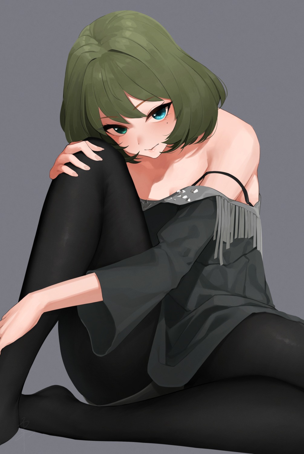 heterochromia, open_shirt, pantyhose, senju_(snz0), skirt_lift, takagaki_kaede, the_idolm@ster, the_idolm@ster_cinderella_girls