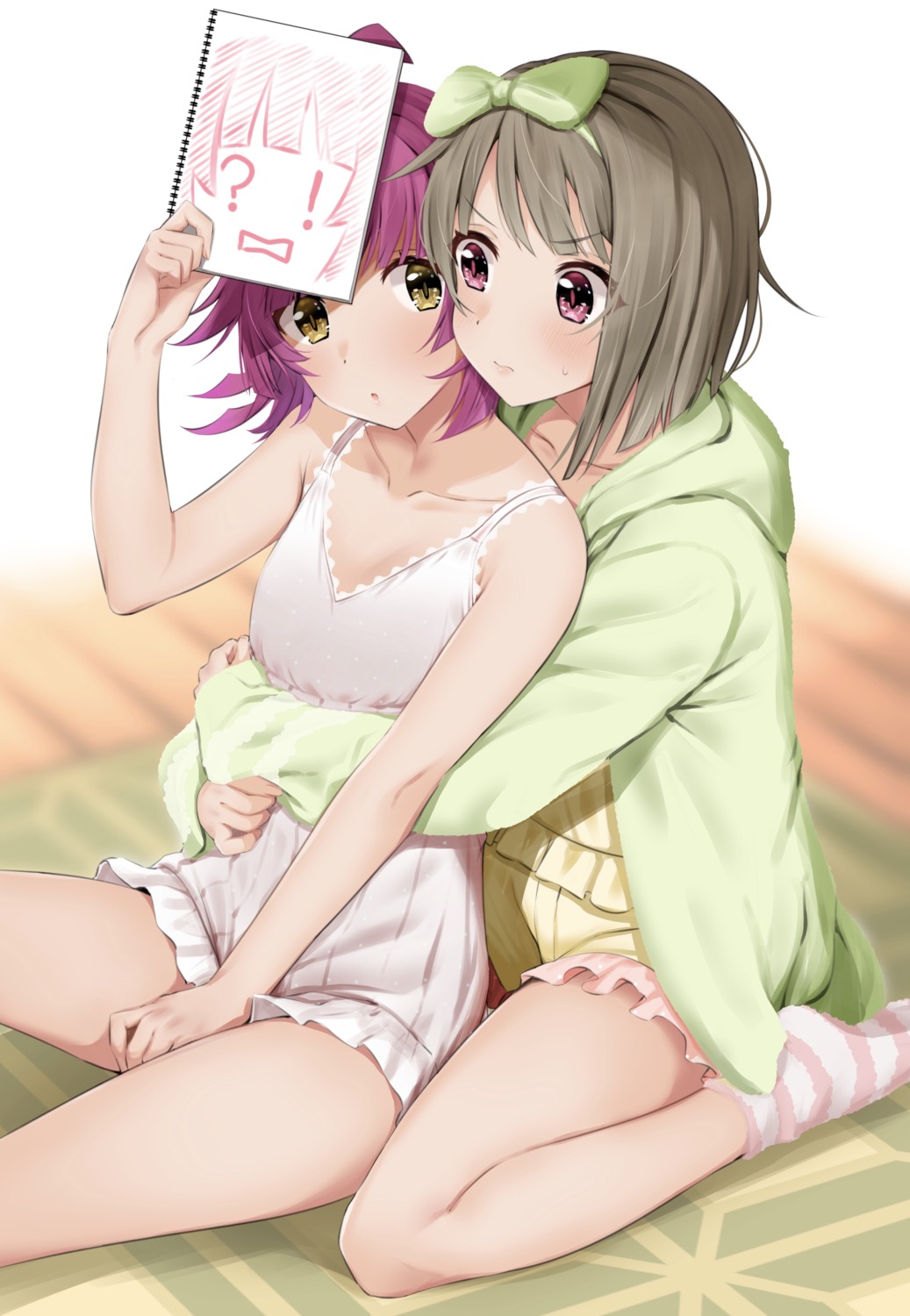 kitaku_jikan_(ktk_jkn), love_live!_(series), love_live!_nijigasaki_gakuen_school_idol_doukoukai, nakasu_kasumi, pajama, tennouji_rina, yuri