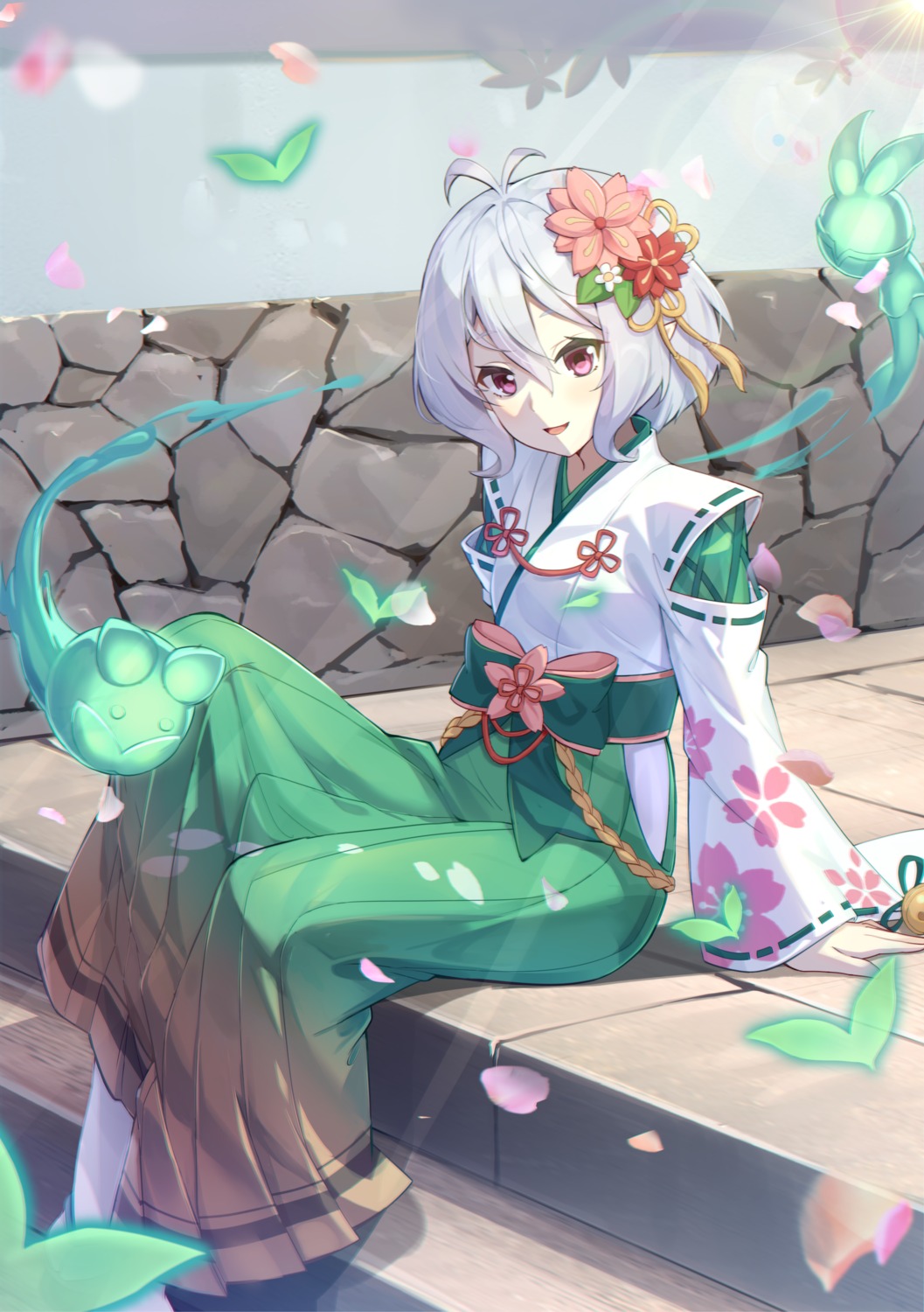 japanese_clothes, kokkoro, muji_(majunduo), pointy_ears, princess_connect!, princess_connect!_re:dive