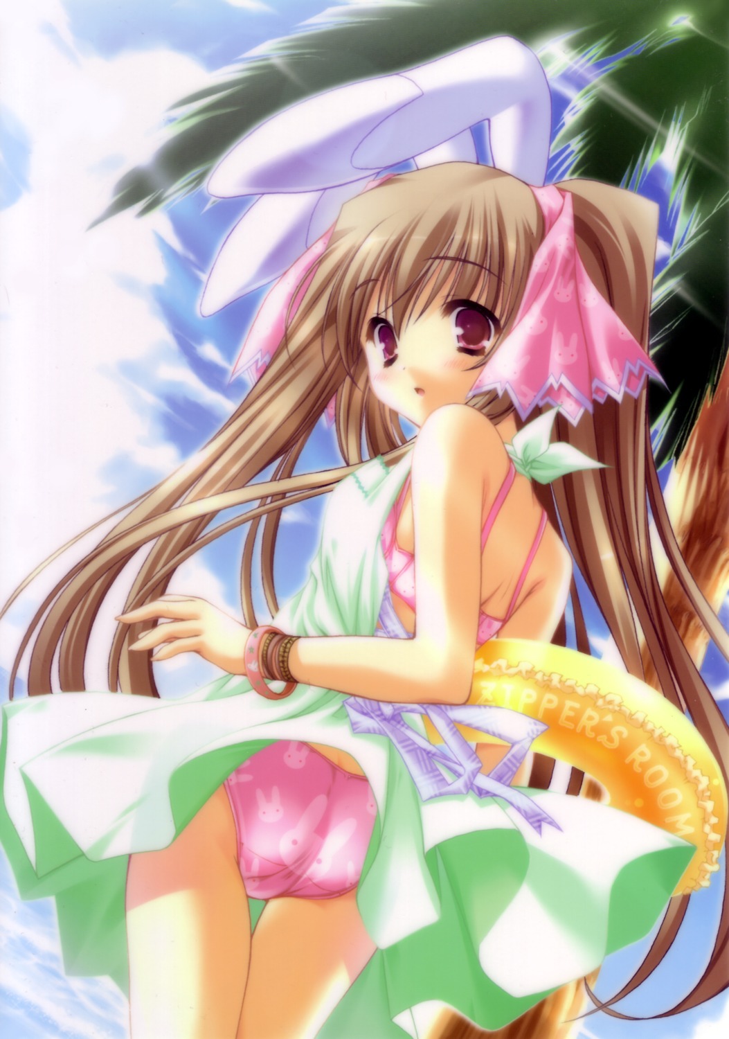 animal_ears, bikini, bunny_ears, dress, moekibara_fumitake, piz, purism_egoist, swimsuits