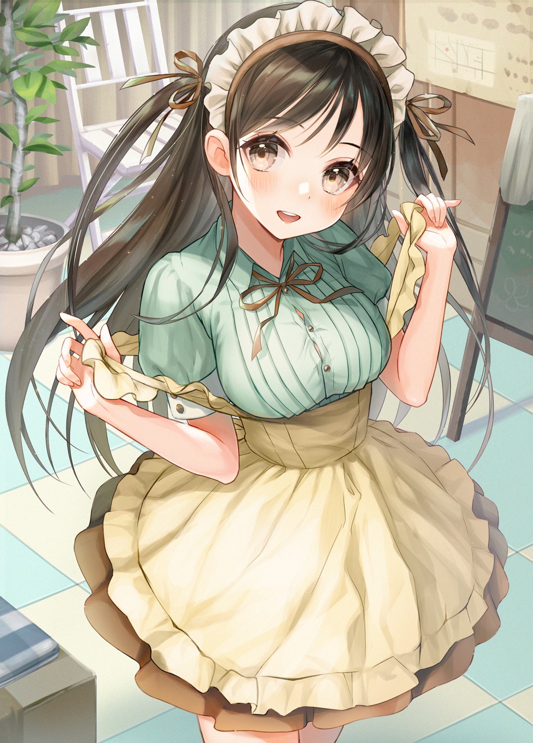 maid, undressing, utaka_(anyoanyot)
