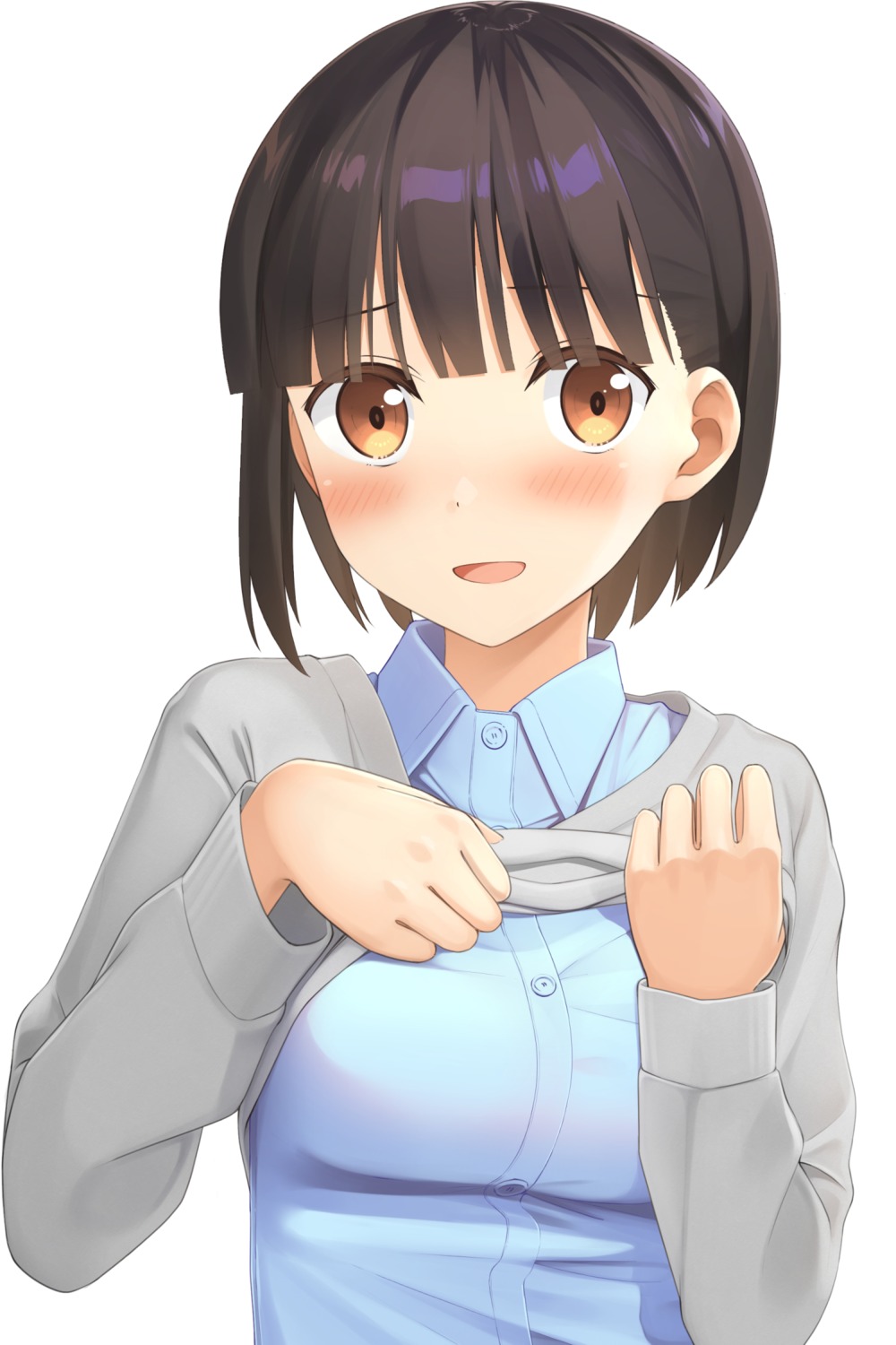 apollo_(hu_maple), dress_shirt, sweater, undressing