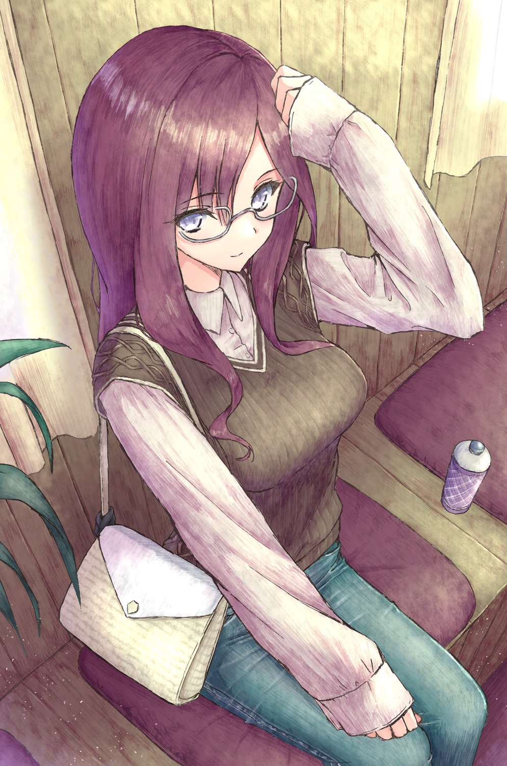 aramachi, megane, sweater, the_idolm@ster, the_idolm@ster_cinderella_girls, yagami_makino