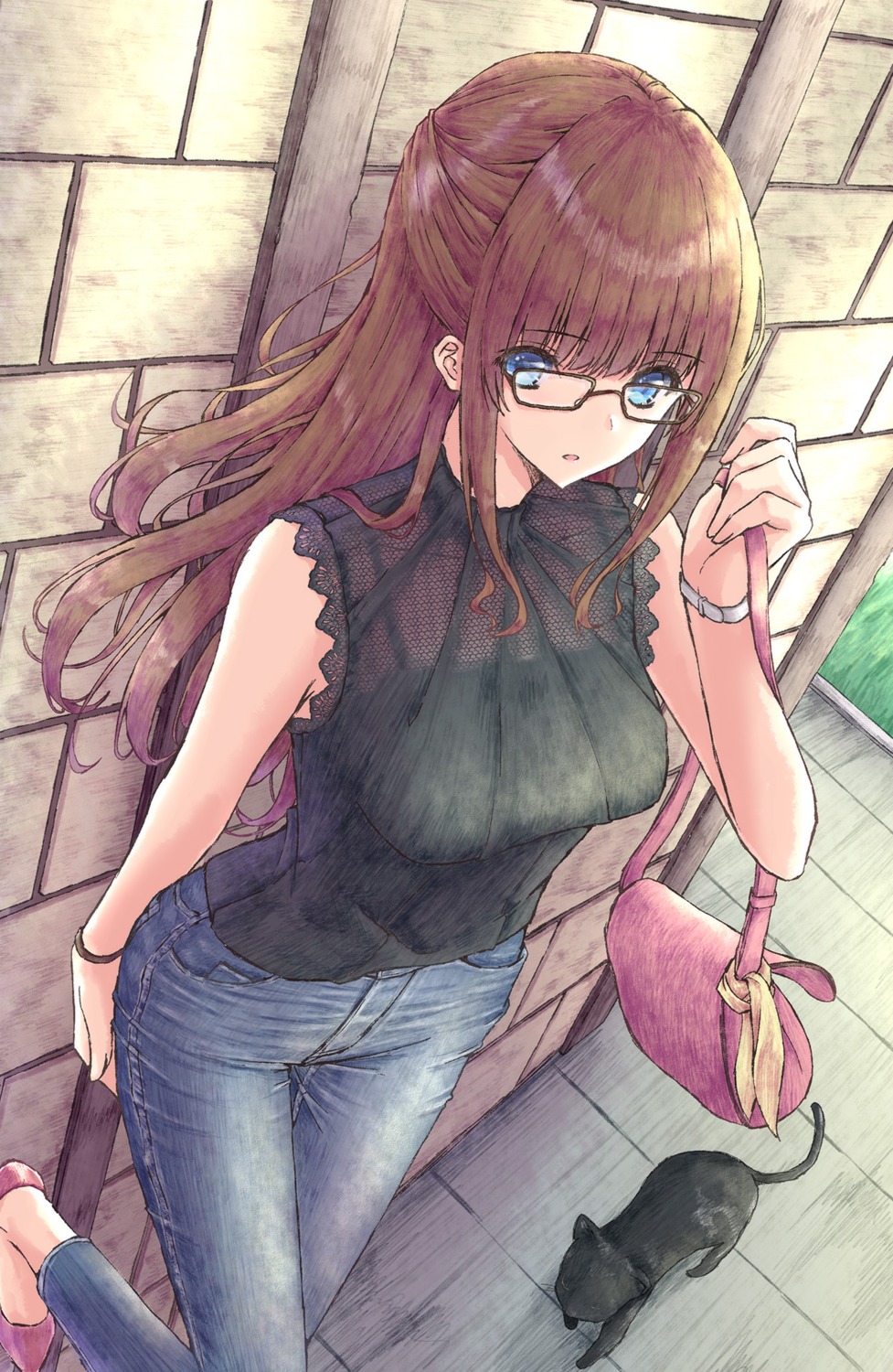 aramachi, megane, neko, see_through