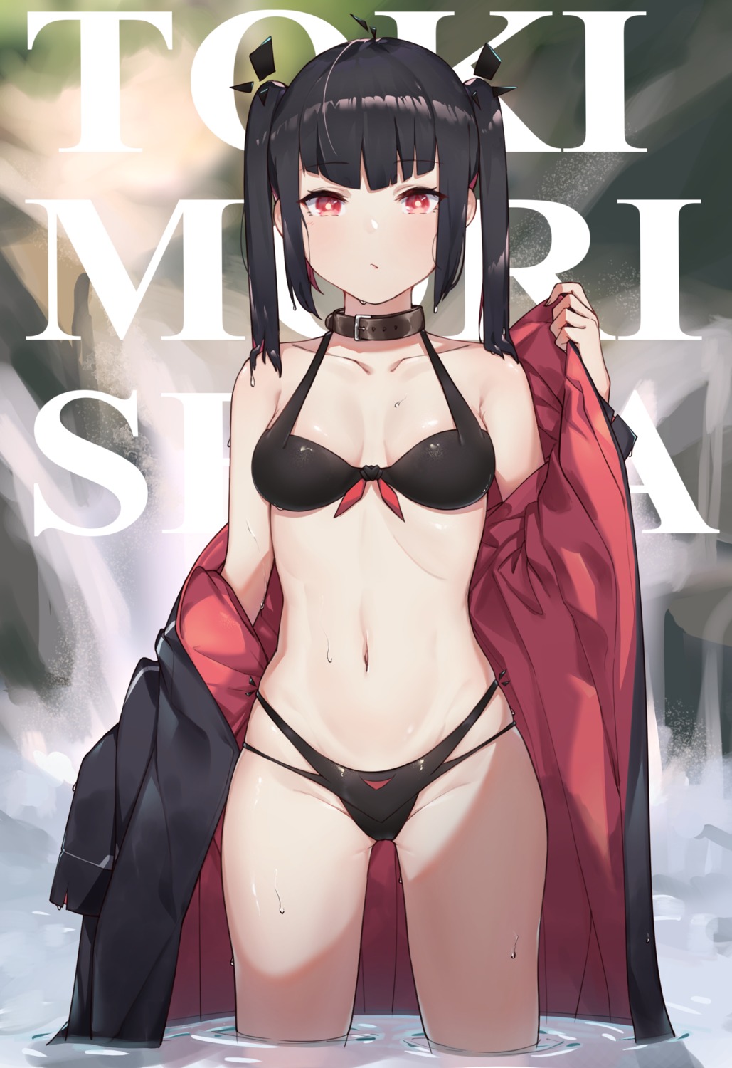 bikini, jiliang_jiying_yumao, open_shirt, swimsuits, wet