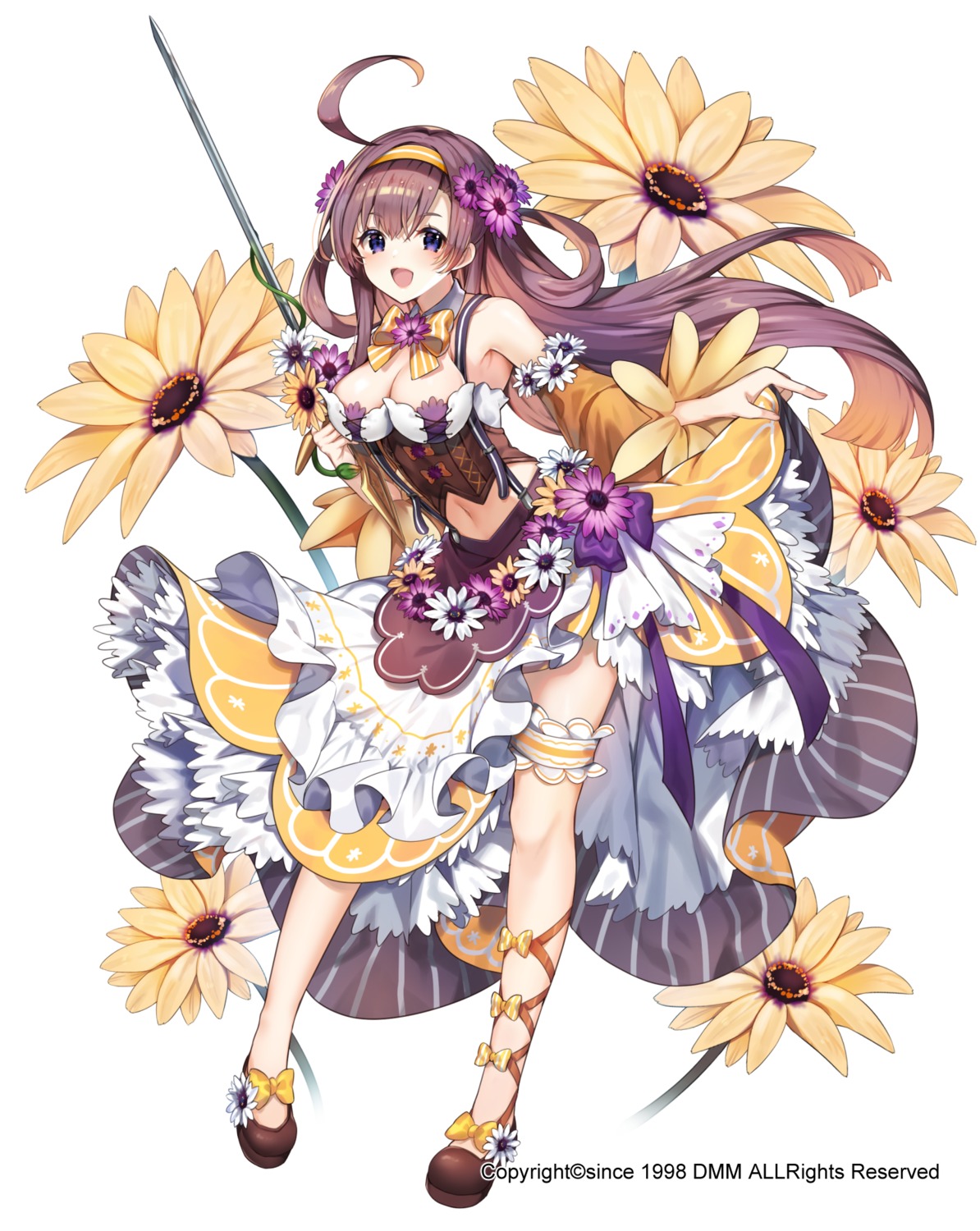 cleavage, flower_knight_girl, garter, sakofu, sword