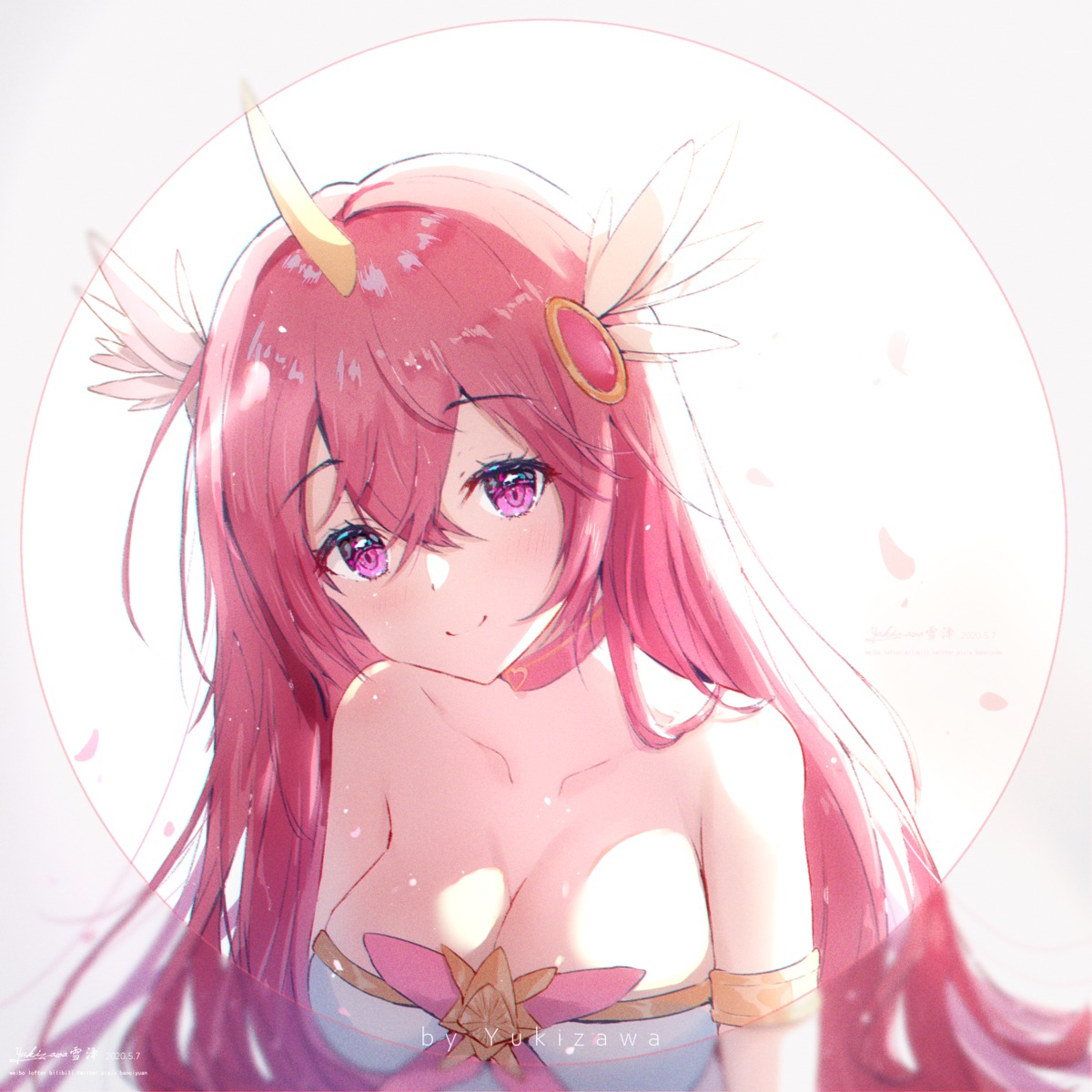 cleavage, horns, no_bra, yukizawa