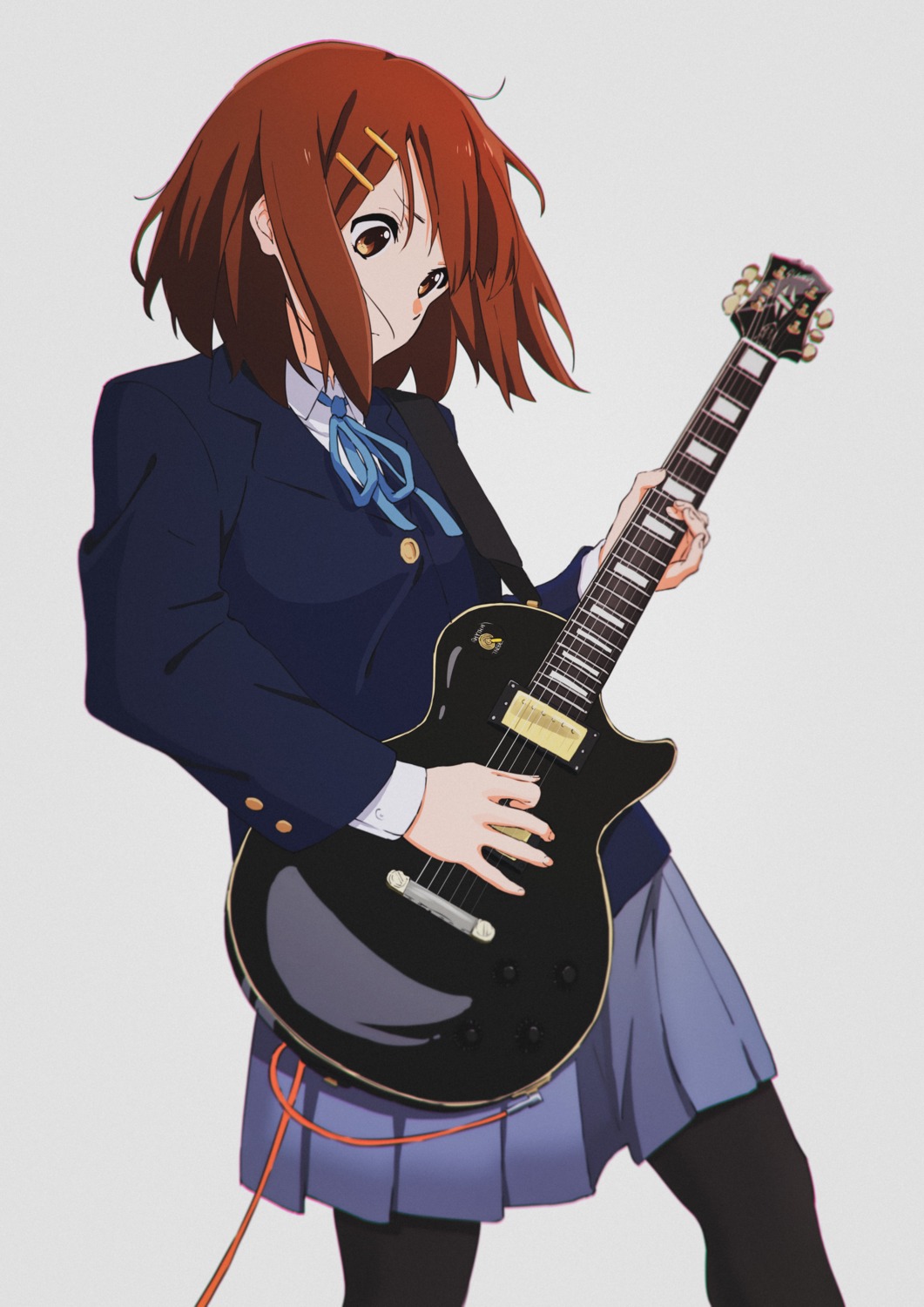 guitar, hirasawa_yui, k-on!, pantyhose, sakurayama_(59_sakurayama), seifuku