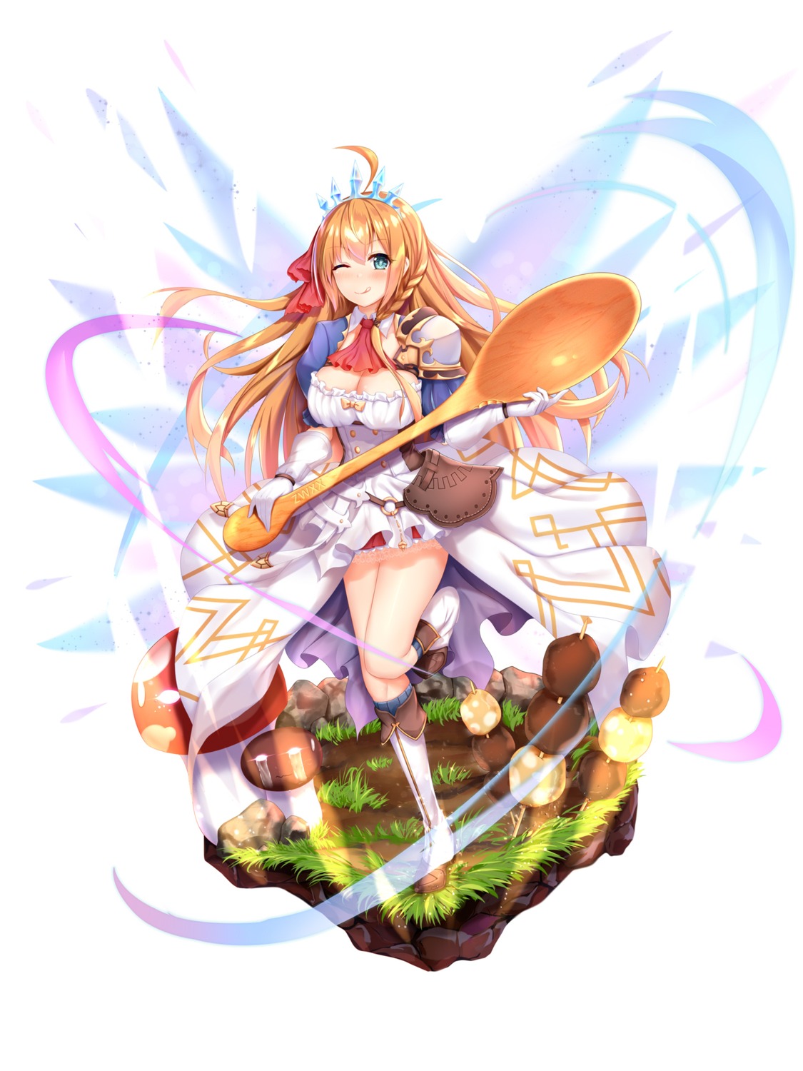 armor, chao_wu_xing_xian, cleavage, pecorine, princess_connect!, princess_connect!_re:dive, wings