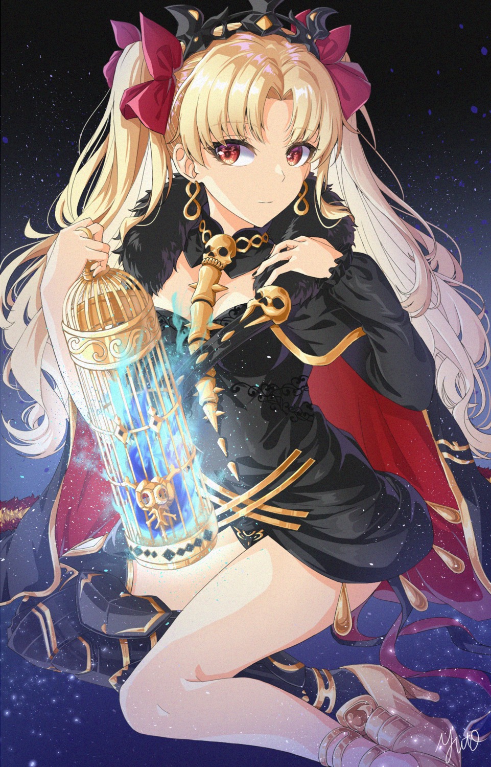 ereshkigal_(fate), fate/grand_order, heels, thighhighs, yuito_(yuitokobunasbs0)