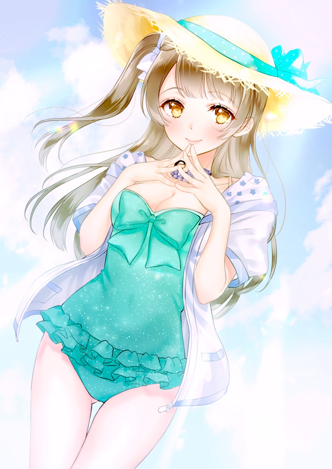 cleavage, love_live!, love_live!_(series), luna_(mi-chanman), minami_kotori, swimsuits