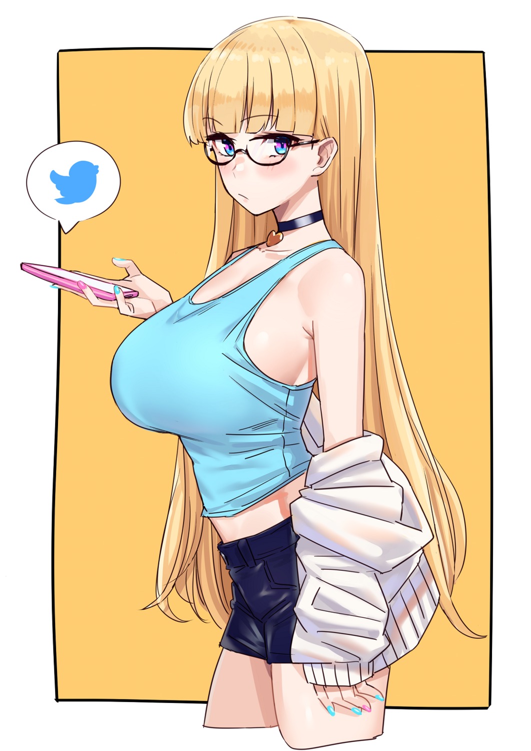 lina_bell_roll, megane, michihasu, no_bra