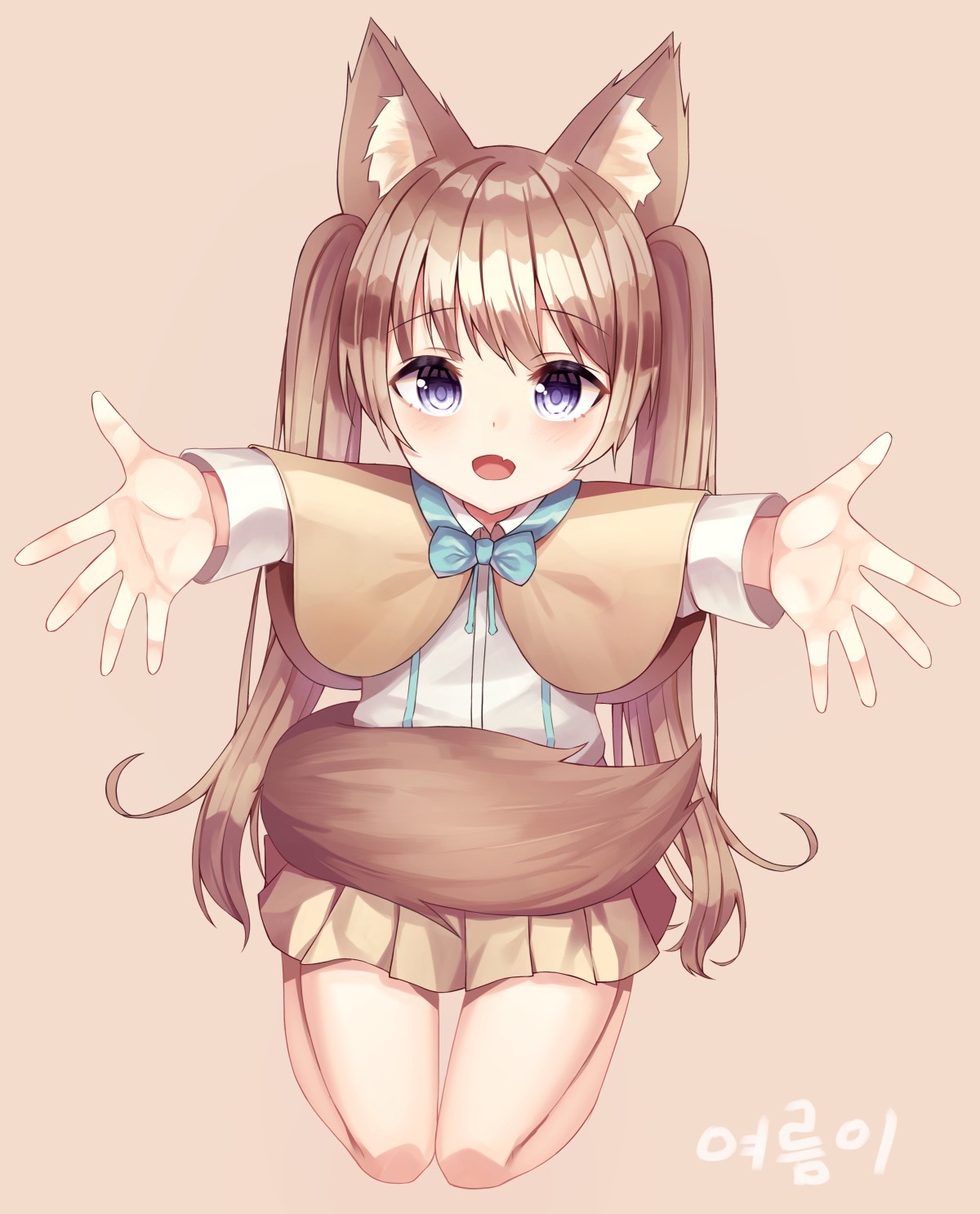 animal_ears, dress, shiro_(acad1213), tail