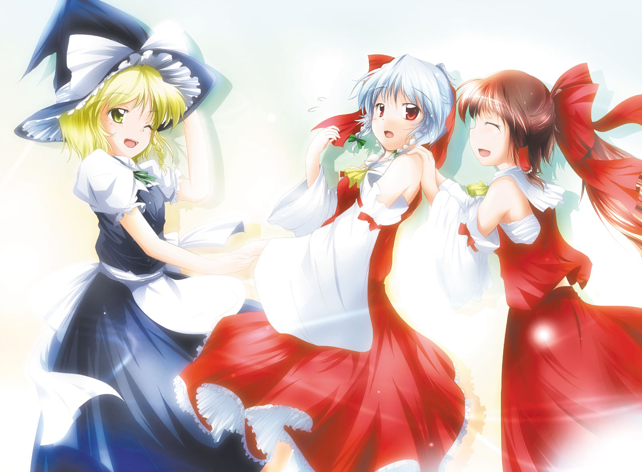 cosplay, hakurei_reimu, izayoi_sakuya, kirisame_marisa, sorairo_porin, touhou