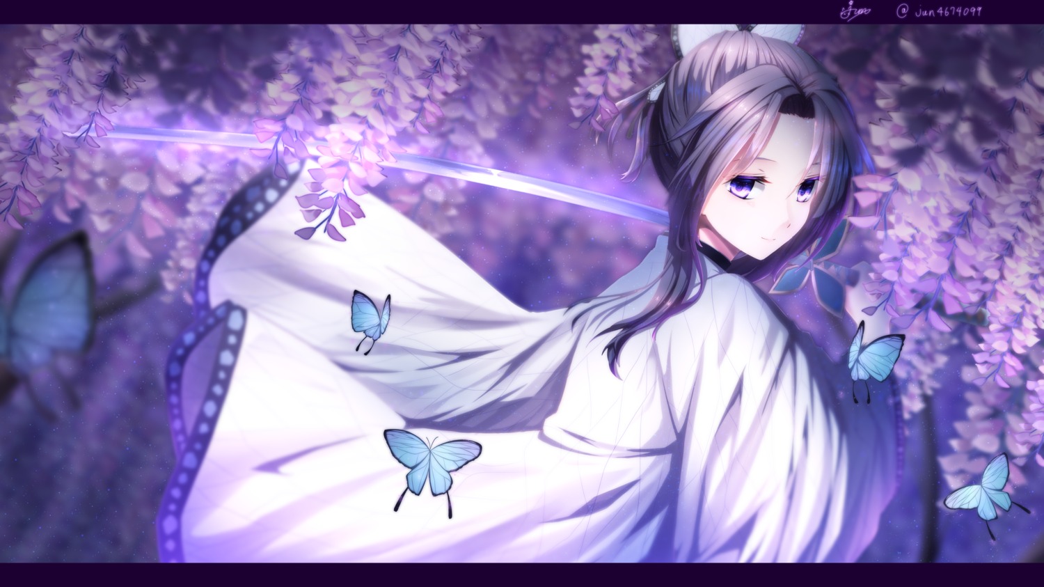 japanese_clothes, jun_(sky_ia_127_snow), kimetsu_no_yaiba, kochou_shinobu, sword