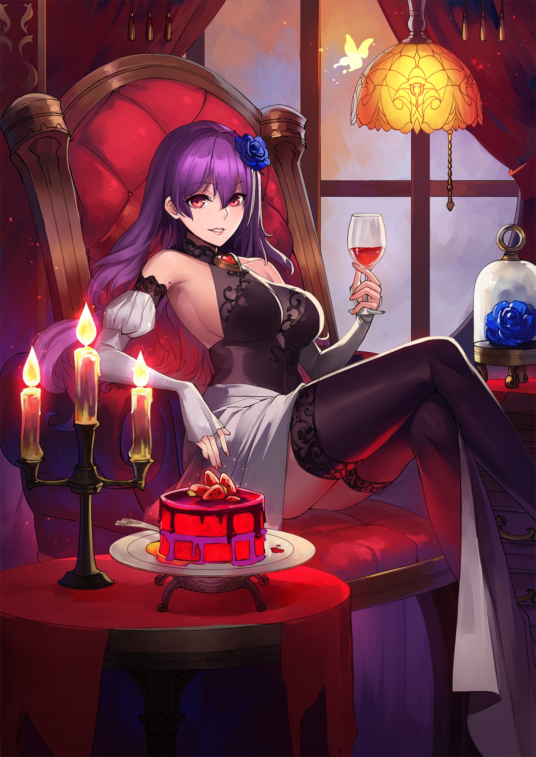knatb, no_bra, see_through, skirt_lift, thighhighs