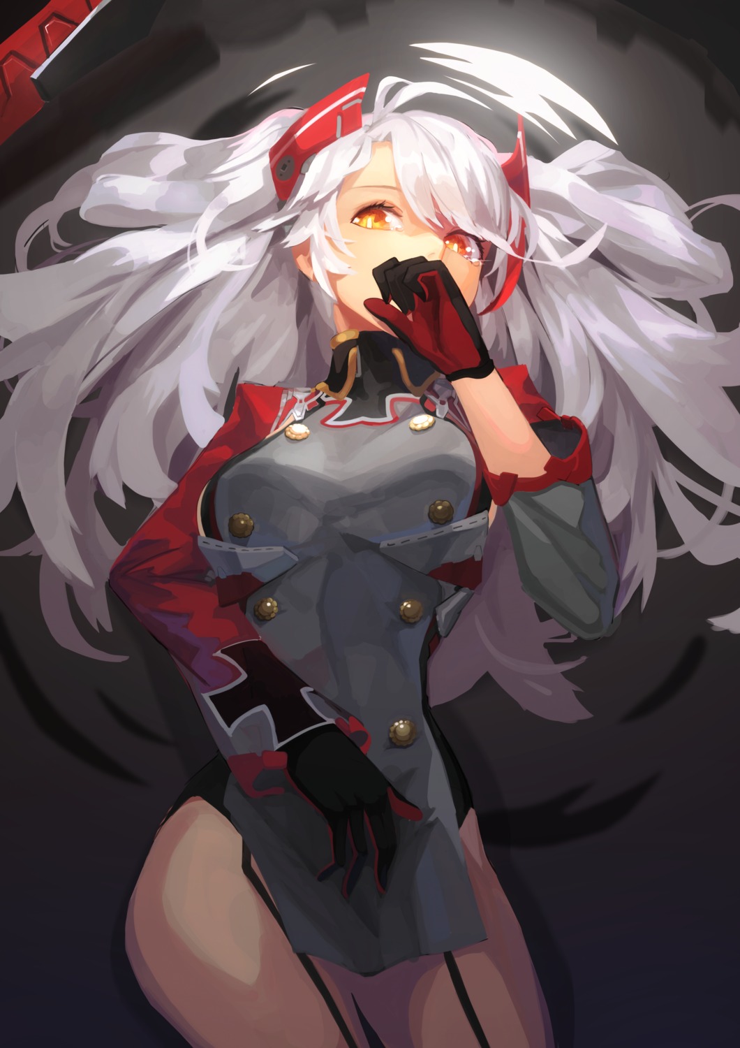 ao_(1234painter), azur_lane, prinz_eugen_(azur_lane), stockings, thighhighs, uniform