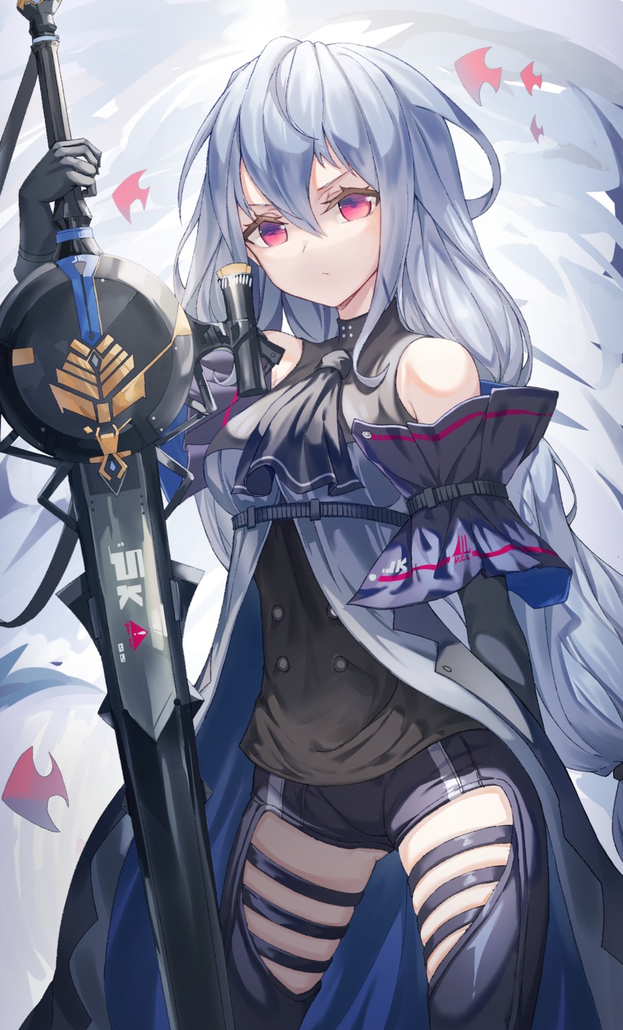 arknights, garter, ildy, skadi_(arknights), sword
