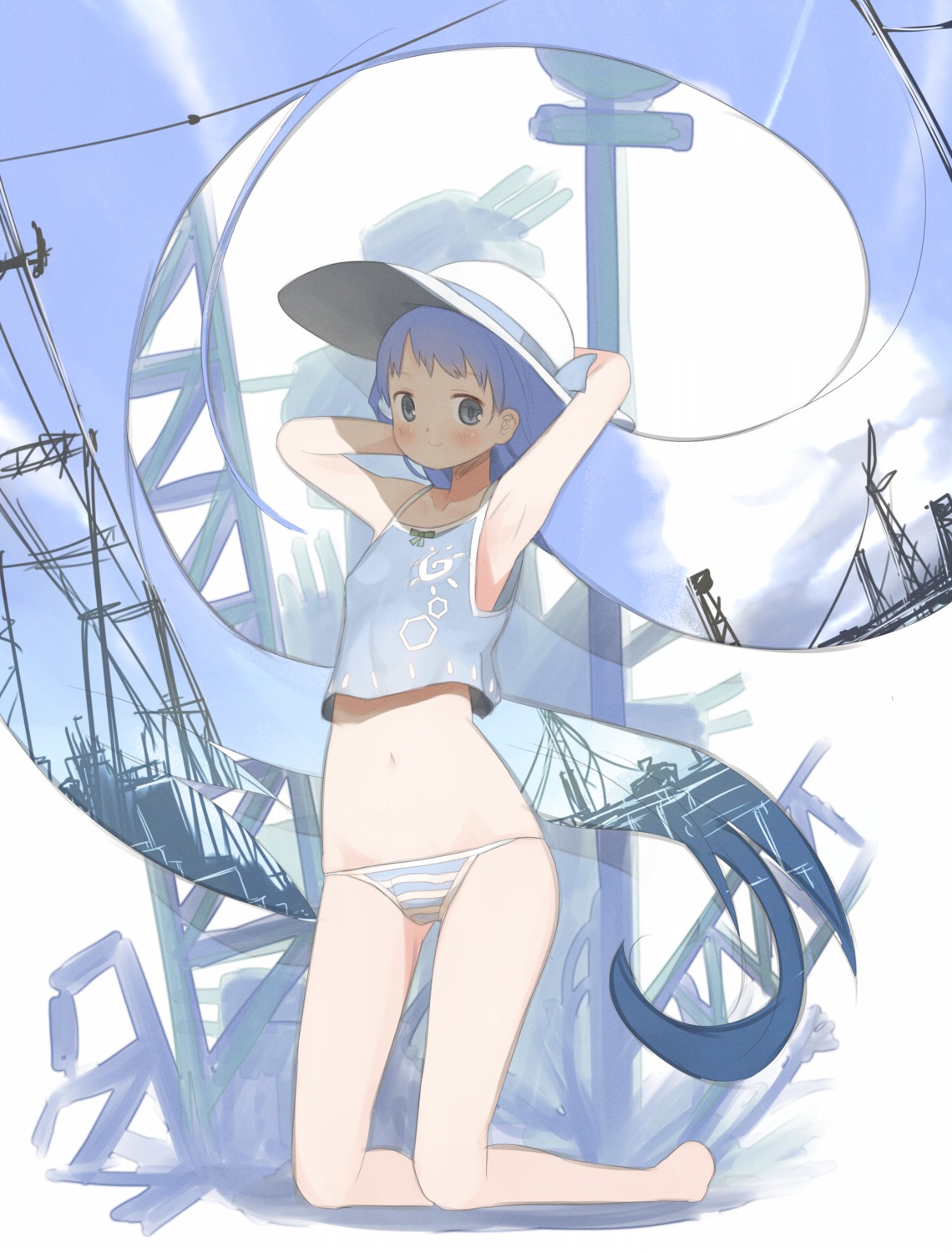 kantai_collection, miyako_(naotsugu), pantsu, samidare_(kancolle), shimapan