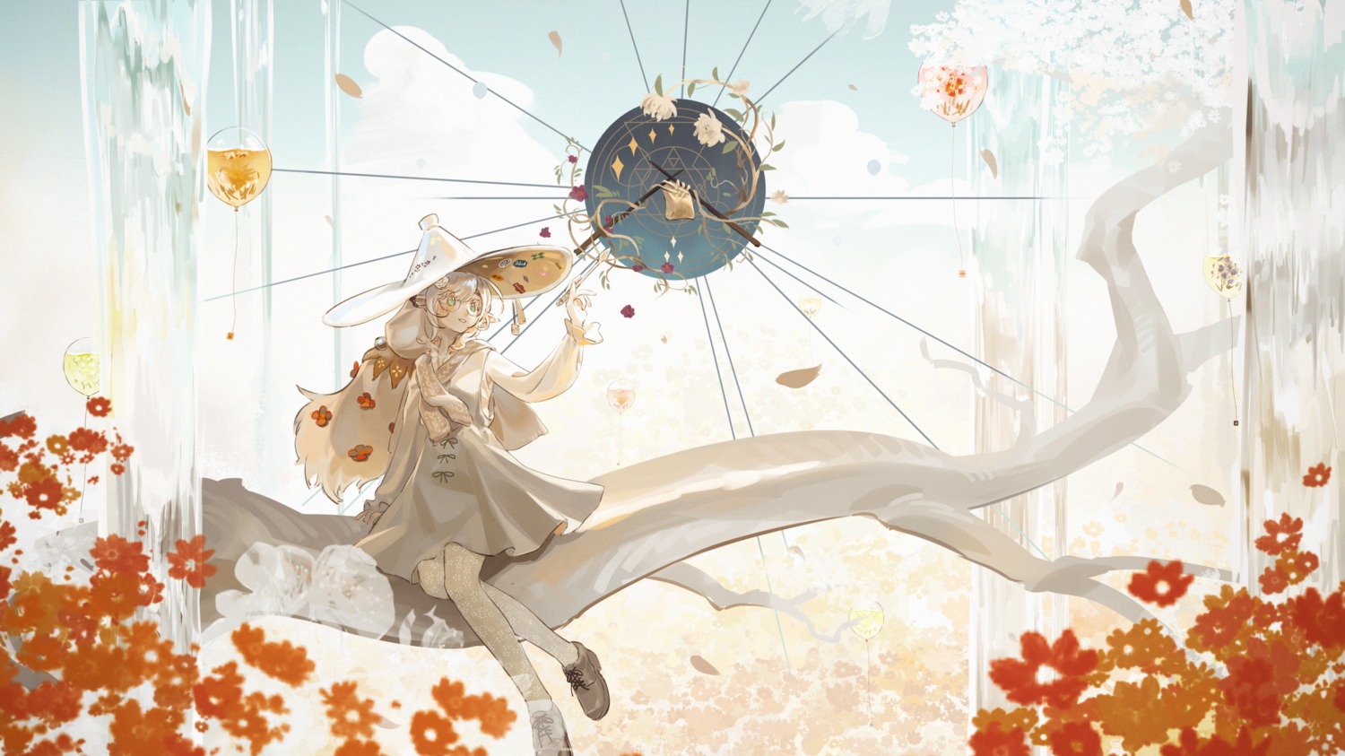 0x3, dress, megane, pointy_ears