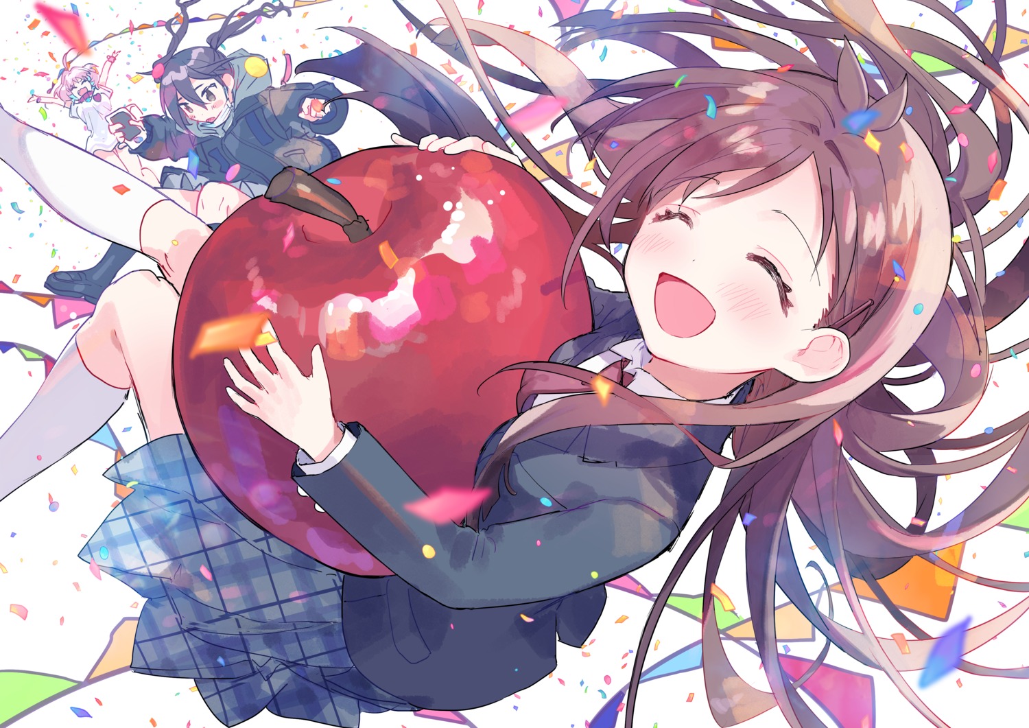 seifuku, sunazuka_akira, the_idolm@ster, the_idolm@ster_cinderella_girls, tsujino_akari, yumemi_riamu, zuho_(vega)