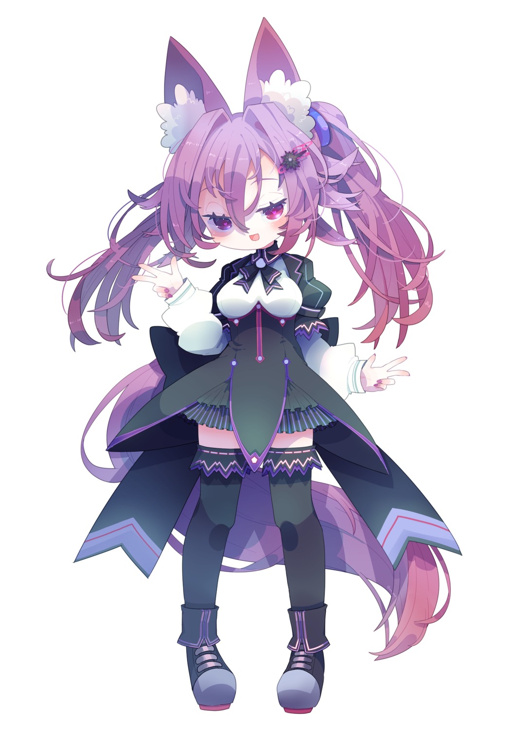 animal_ears, thighhighs, vrchat, yokoe_(mealtime)