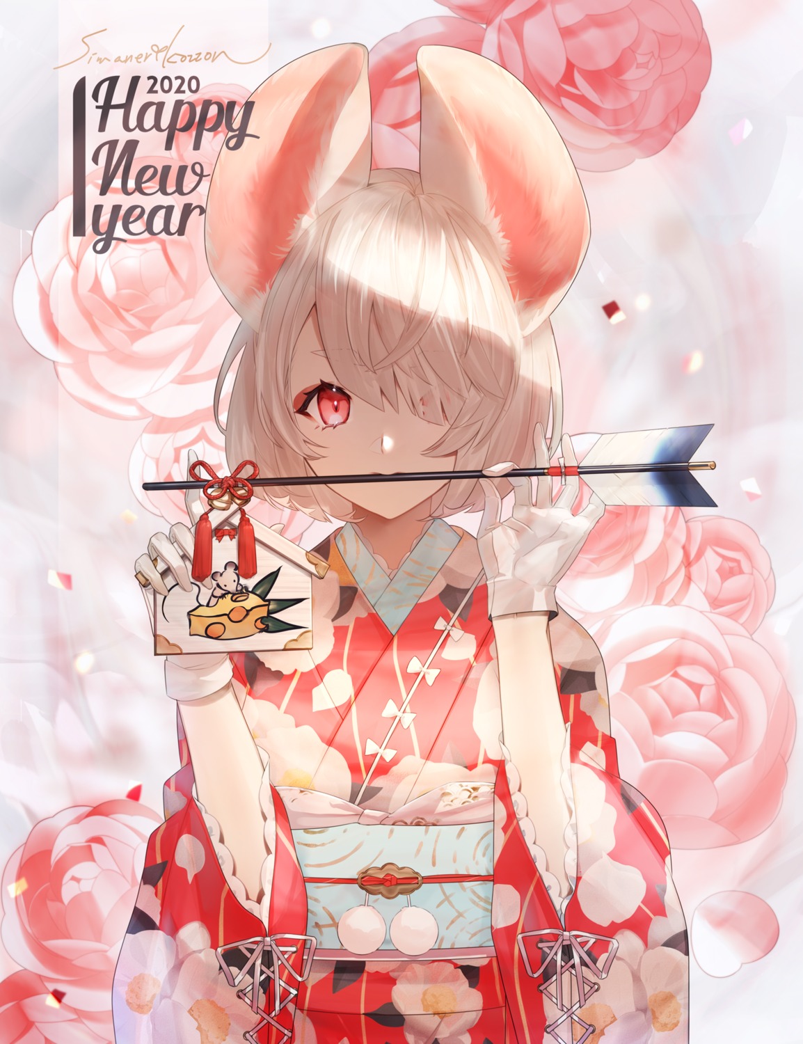 animal_ears, kimono, simanerikotton