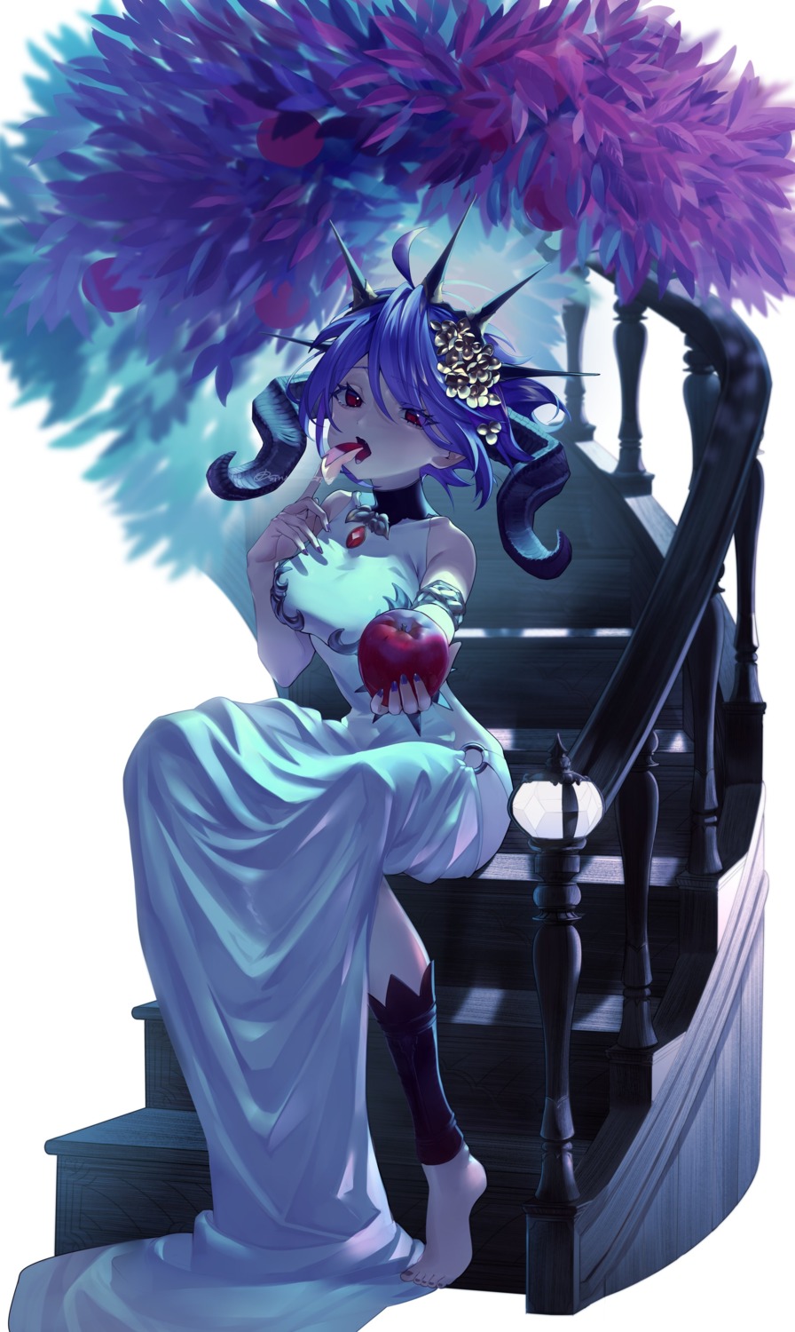 dress, horns, simanerikotton