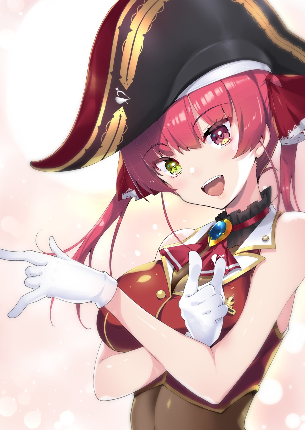 akahito, heterochromia, hololive, houshou_marine, pirate